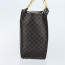CELINE Macadam Canvas Hand Bag PVC Leather Black Gold Auth LNZ872A-4