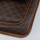 CELINE Macadam Canvas Shoulder Bag PVC Leather Brown Gold Auth LNZ873A-10