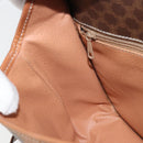 CELINE Macadam Canvas Shoulder Bag PVC Leather Brown Gold Auth LNZ873A-19