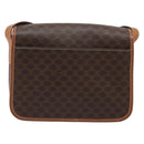CELINE Macadam Canvas Shoulder Bag PVC Leather Brown Gold Auth LNZ873A-3