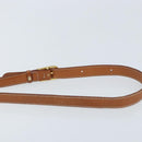 CELINE Macadam Canvas Shoulder Bag PVC Leather Brown Gold Auth LNZ873A-8