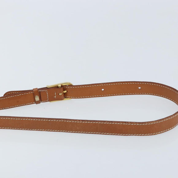 CELINE Macadam Canvas Shoulder Bag PVC Leather Brown Gold Auth LNZ873A