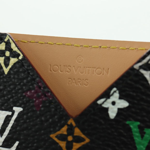 LOUIS VUITTON Monogram Multicolor Etui Handspiegel Schwarz M92650 LV Auth LNZ876A