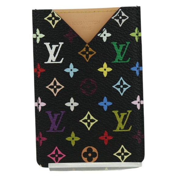 LOUIS VUITTON Monogram Multicolor Etui Handspiegel Schwarz M92650 LV Auth LNZ876A