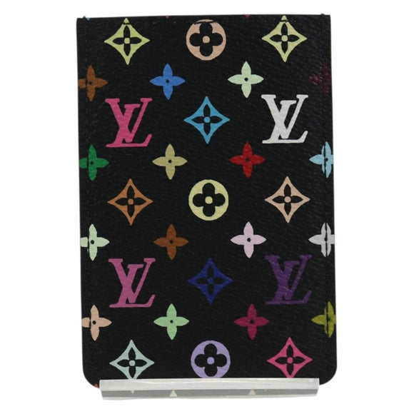 LOUIS VUITTON Monogram Multicolor Etui Handspiegel Schwarz M92650 LV Auth LNZ876A