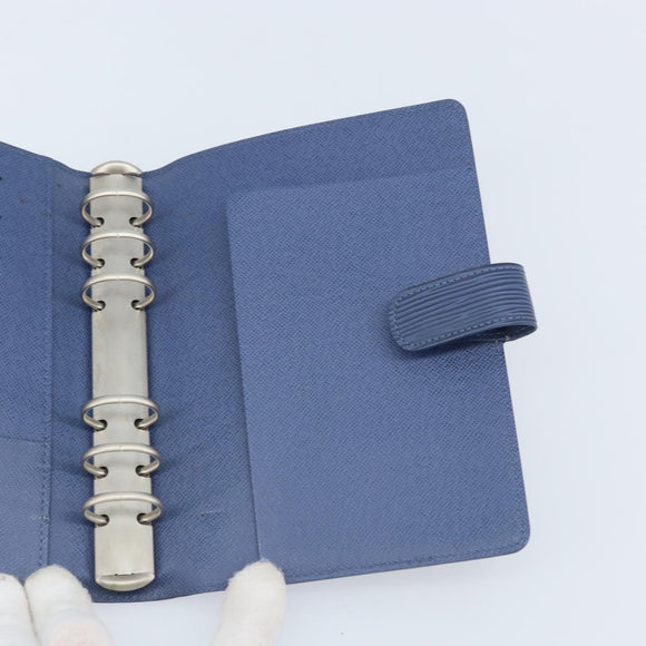 LOUIS VUITTON Epi Agenda MM Day Planner Cover Myrtille R2004G LV Auth LNZ877