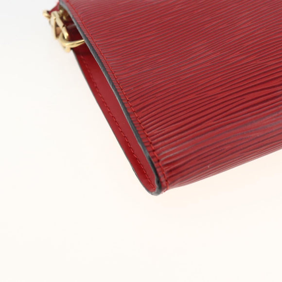 LOUIS VUITTON Epi Pochette Accessoires Pouch Red M52947 LV Auth LNZ958