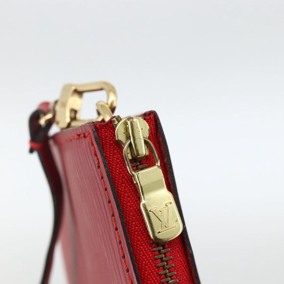 LOUIS VUITTON Epi Pochette Accessoires Pouch Red M52947 LV Auth LNZ958