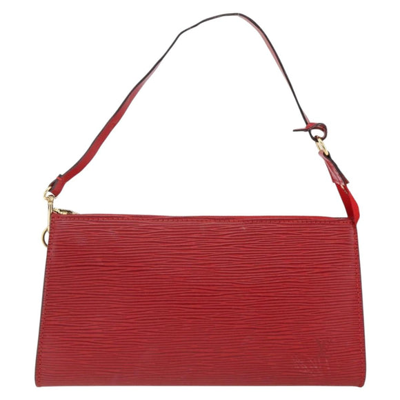 LOUIS VUITTON Epi Pochette Accessoires Pouch Red M52947 LV Auth LNZ958
