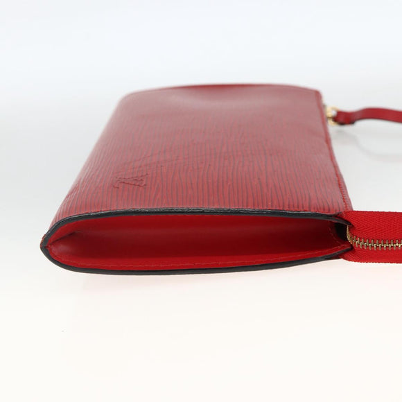 LOUIS VUITTON Epi Pochette Accessoires Pouch Red M52947 LV Auth LNZ958