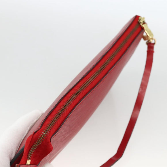LOUIS VUITTON Epi Pochette Accessoires Pouch Red M52947 LV Auth LNZ958