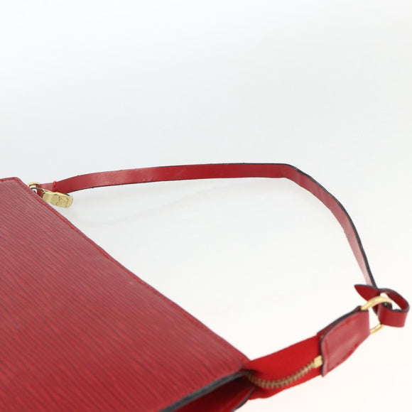 LOUIS VUITTON Epi Pochette Accessoires Pouch Red M52947 LV Auth LNZ958