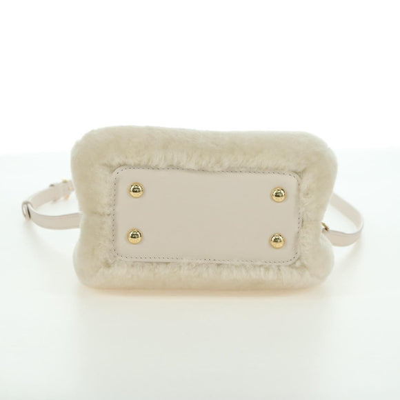 LOUIS VUITTON LV SKI Cozygram Capucines MINI Bag Wool Beige M26324 Auth LNZ969SM