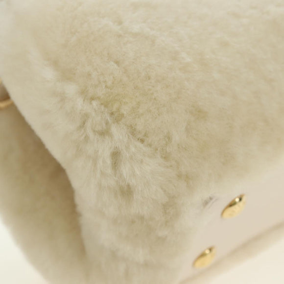 LOUIS VUITTON LV SKI Cozygram Capucines MINI Bag Wool Beige M26324 Auth LNZ969SM