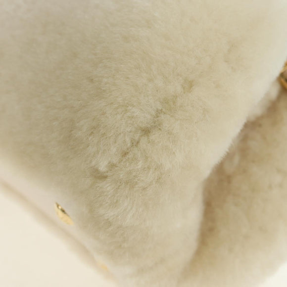 LOUIS VUITTON LV SKI Cozygram Capucines MINI Bag Wool Beige M26324 Auth LNZ969SM