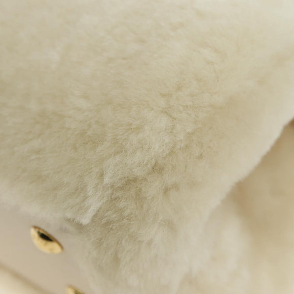 LOUIS VUITTON LV SKI Cozygram Capucines MINI Bag Wool Beige M26324 Auth LNZ969SM