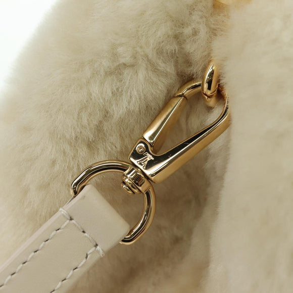 LOUIS VUITTON LV SKI Cozygram Capucines MINI Bag Wool Beige M26324 Auth LNZ969SM