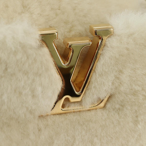 LOUIS VUITTON LV SKI Cozygram Capucines MINI Bag Wool Beige M26324 Auth LNZ969SM