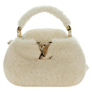 LOUIS VUITTON LV SKI Cozygram Capucines MINI Bag Wool Beige M26324 Auth LNZ969SM-13