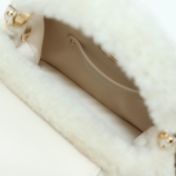 LOUIS VUITTON LV SKI Cozygram Capucines MINI Bag Wool Beige M26324 Auth LNZ969SM