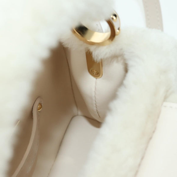 LOUIS VUITTON LV SKI Cozygram Capucines MINI Bag Wool Beige M26324 Auth LNZ969SM