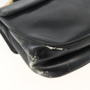 Christian Dior Trotter Canvas Hand Bag Leather Black Gold Auth LNZ970-16