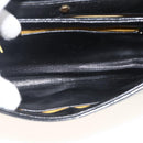 Christian Dior Trotter Canvas Hand Bag Leather Black Gold Auth LNZ970-11
