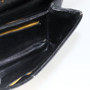 Christian Dior Trotter Canvas Hand Bag Leather Black Gold Auth LNZ970-17