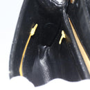 Christian Dior Trotter Canvas Hand Bag Leather Black Gold Auth LNZ970-18