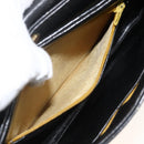 Christian Dior Trotter Canvas Hand Bag Leather Black Gold Auth LNZ970-12