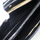 Christian Dior Trotter Canvas Hand Bag Leather Black Gold Auth LNZ970-19