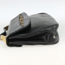 Christian Dior Trotter Canvas Hand Bag Leather Black Gold Auth LNZ970-3