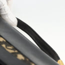 Christian Dior Trotter Canvas Hand Bag Leather Black Gold Auth LNZ970-8