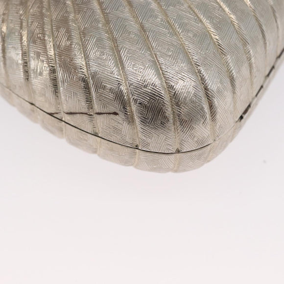 BALLY Chain Shoulder Bag metal Champagne Gold Auth LNZ971