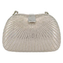 BALLY Chain Shoulder Bag metal Champagne Gold Auth LNZ971-13