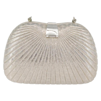 BALLY Chain Shoulder Bag metal Champagne Gold Auth LNZ971 - 0