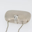 BALLY Chain Shoulder Bag metal Champagne Gold Auth LNZ971-6