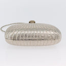 BALLY Chain Shoulder Bag metal Champagne Gold Auth LNZ971-5