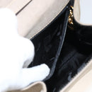 Salvatore Ferragamo Vala Hand Bag Suede 2way Beige Gold Auth LNZ972-21