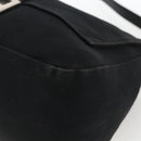 FENDI Mamma Baguette Schoudertas Nylon Zwart Zilver Auth LNZ973-9