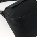 FENDI Mamma Baguette Schoudertas Nylon Zwart Zilver Auth LNZ973-14