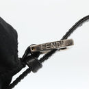 FENDI Mamma Baguette Schoudertas Nylon Zwart Zilver Auth LNZ973-17