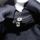 FENDI Mamma Baguette Schoudertas Nylon Zwart Zilver Auth LNZ973-21