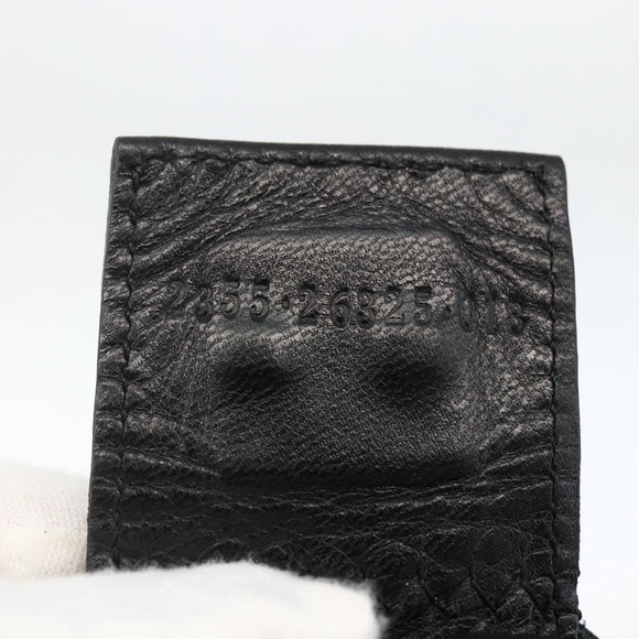 FENDI Mamma Baguette Schoudertas Nylon Zwart Zilver Auth LNZ973
