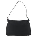 FENDI Mamma Baguette Schoudertas Nylon Zwart Zilver Auth LNZ973-2