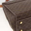 CELINE Macadam Canvas Star Ball Hand Bag PVC Leather 2way Brown Gold Auth LNZ974-18