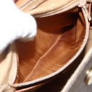 CELINE Macadam Canvas Star Ball Hand Bag PVC Leather 2way Brown Gold Auth LNZ974-24