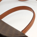 CELINE Macadam Canvas Star Ball Hand Bag PVC Leather 2way Brown Gold Auth LNZ974-14