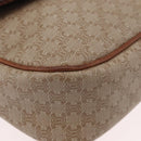 CELINE Macadam Canvas Shoulder Bag PVC Beige Gold Auth LNZ975-9