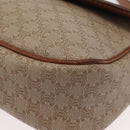 CELINE Macadam Canvas Shoulder Bag PVC Beige Gold Auth LNZ975-14